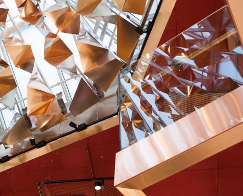 Glassrekkverk. Paleet, Oslo. Foto: ©Adam Stirling