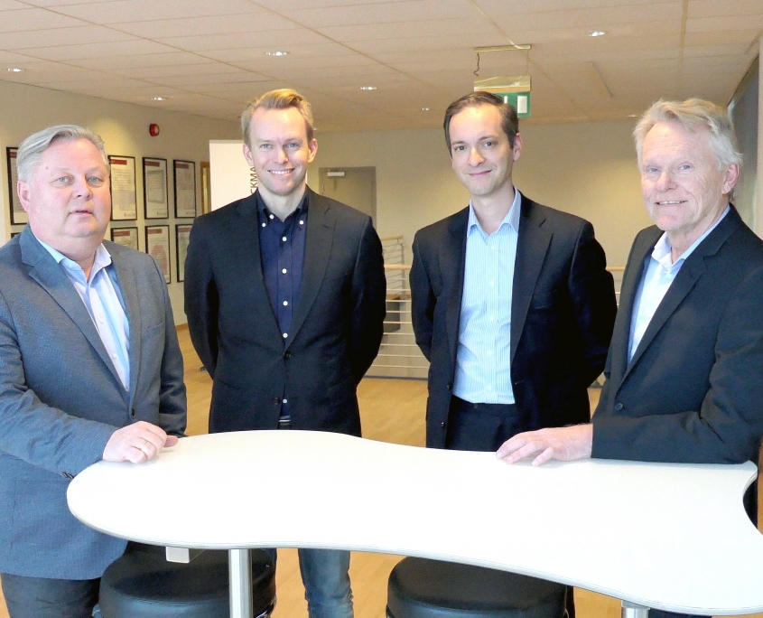 Foto av Erik Bork, Joachim Notö, Jeff Bork og Vidar Eikeset