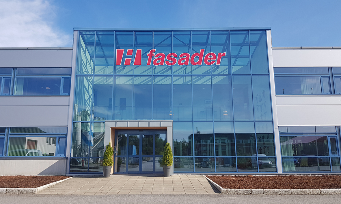 Foto av H-fasaders glassbygg