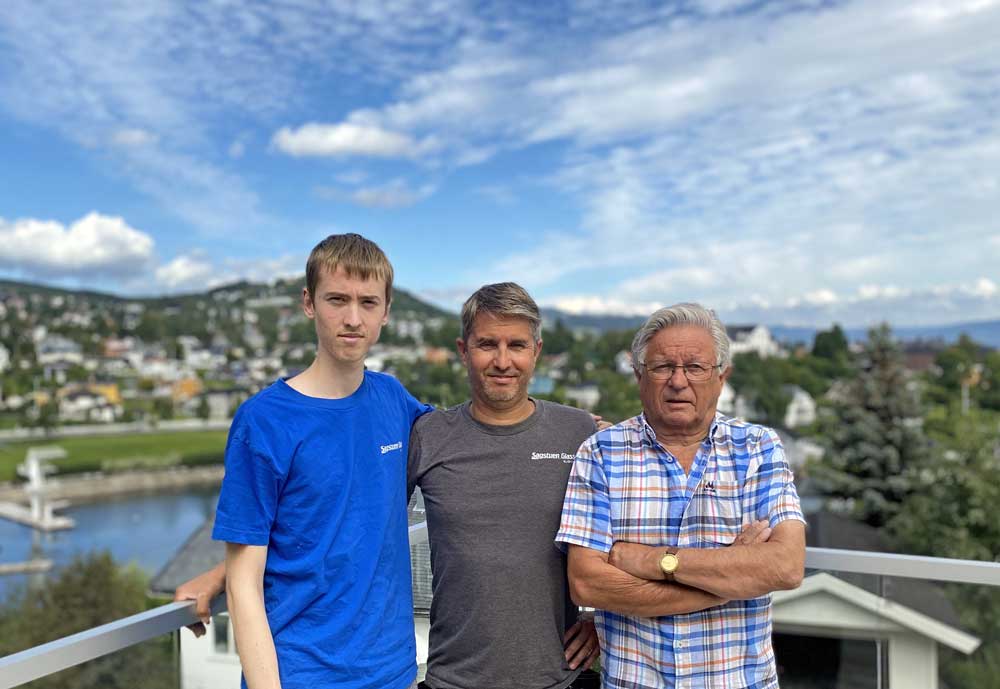 Foto av Kasper, Rune og Jan Erik Sagstuen.