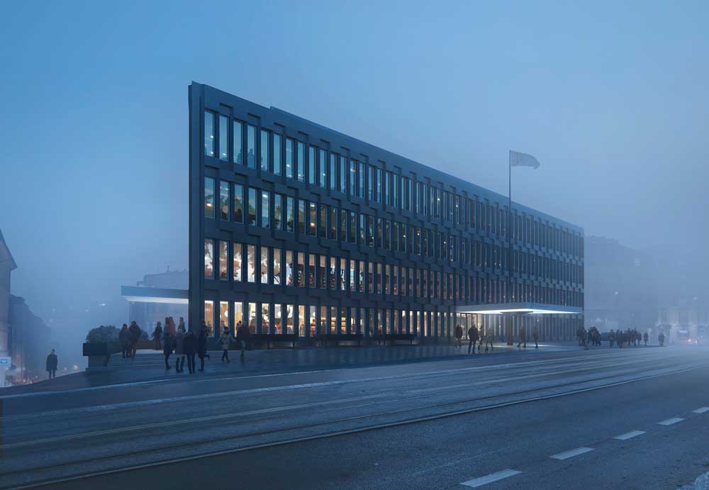 Foto av den tidligere amerikanske ambassaden i Oslo