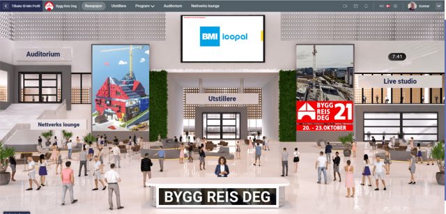 Illustrasjon av digitalmesse for Bygg Reis Deg