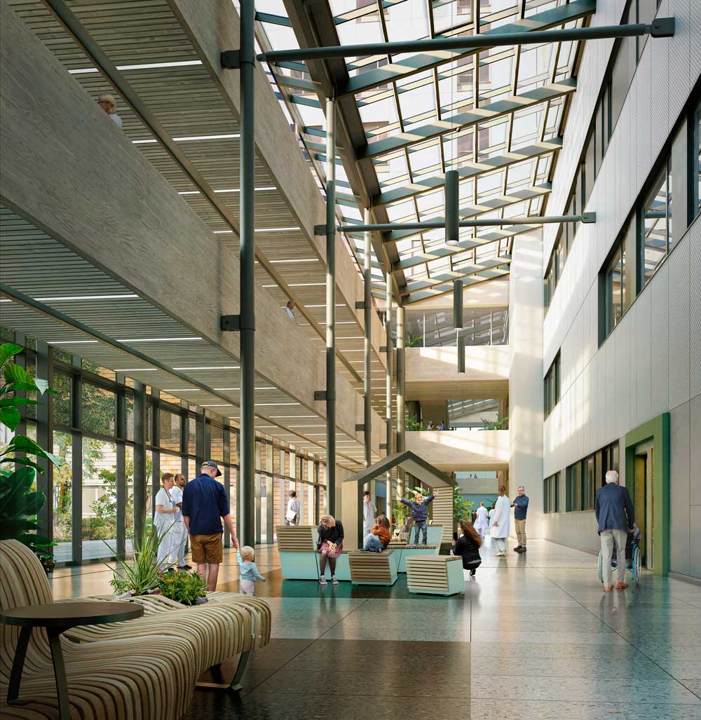 Render av nye Drammen sykehus