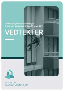 Cover Vedtekter i Glass og Fasadeforeningen